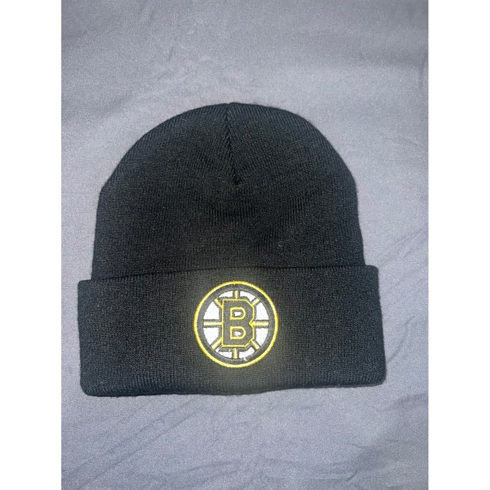 American Needle Boston Bruins NHL Beanie Hat Black Cuffed Knit One Size